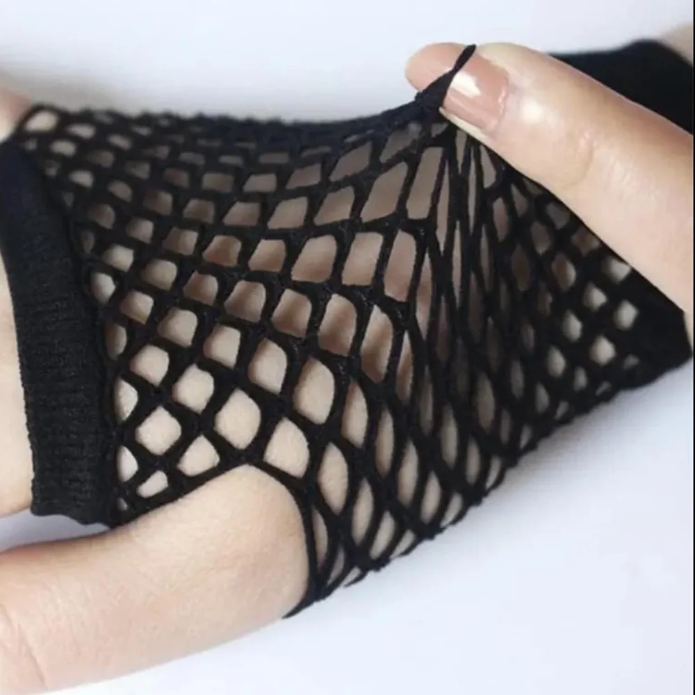 All-season‎ Trendy Fingerless Fishnet Lace Gloves One Size